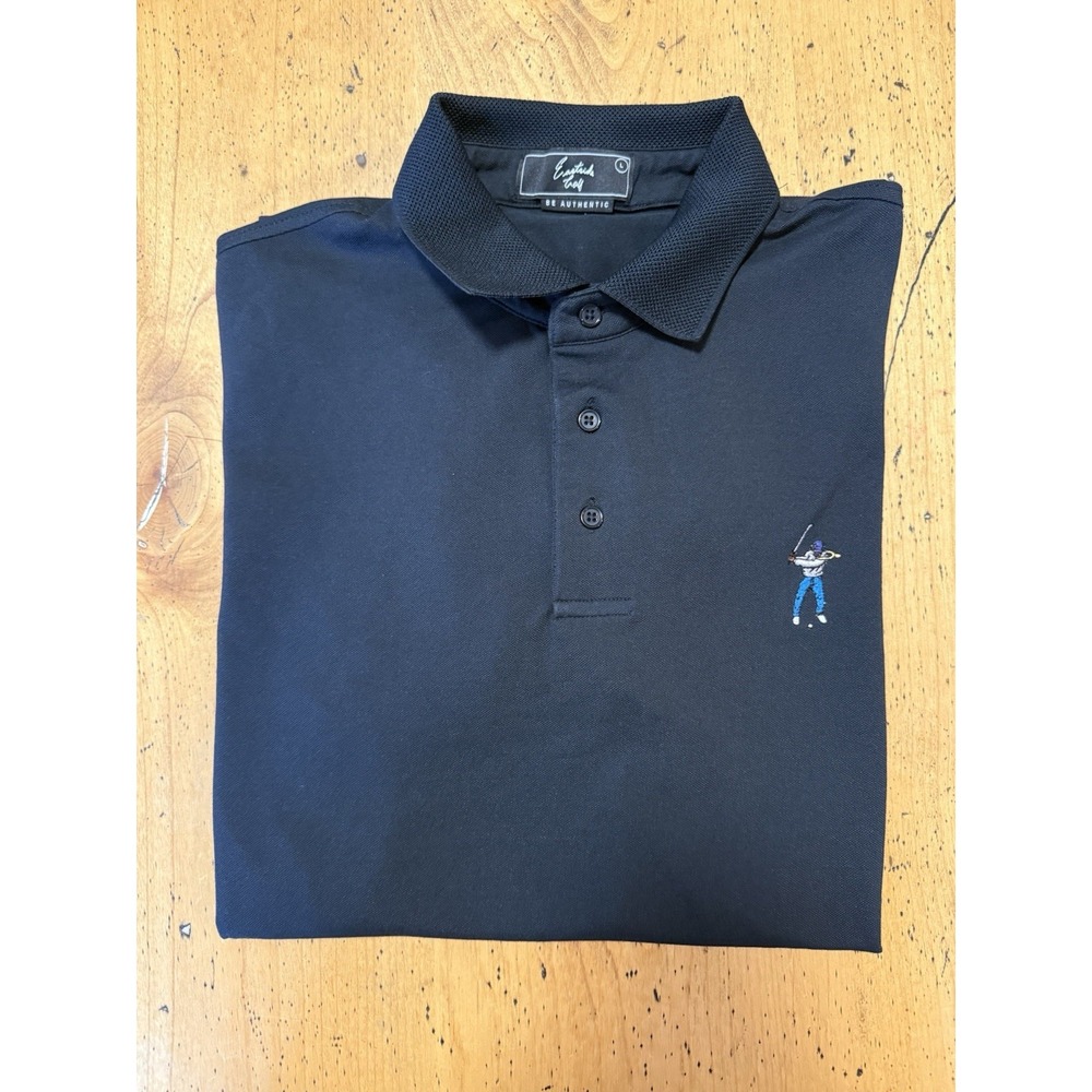 Eastside Golf Polo Shirt Mens Large Black Performance Wicking Stretch